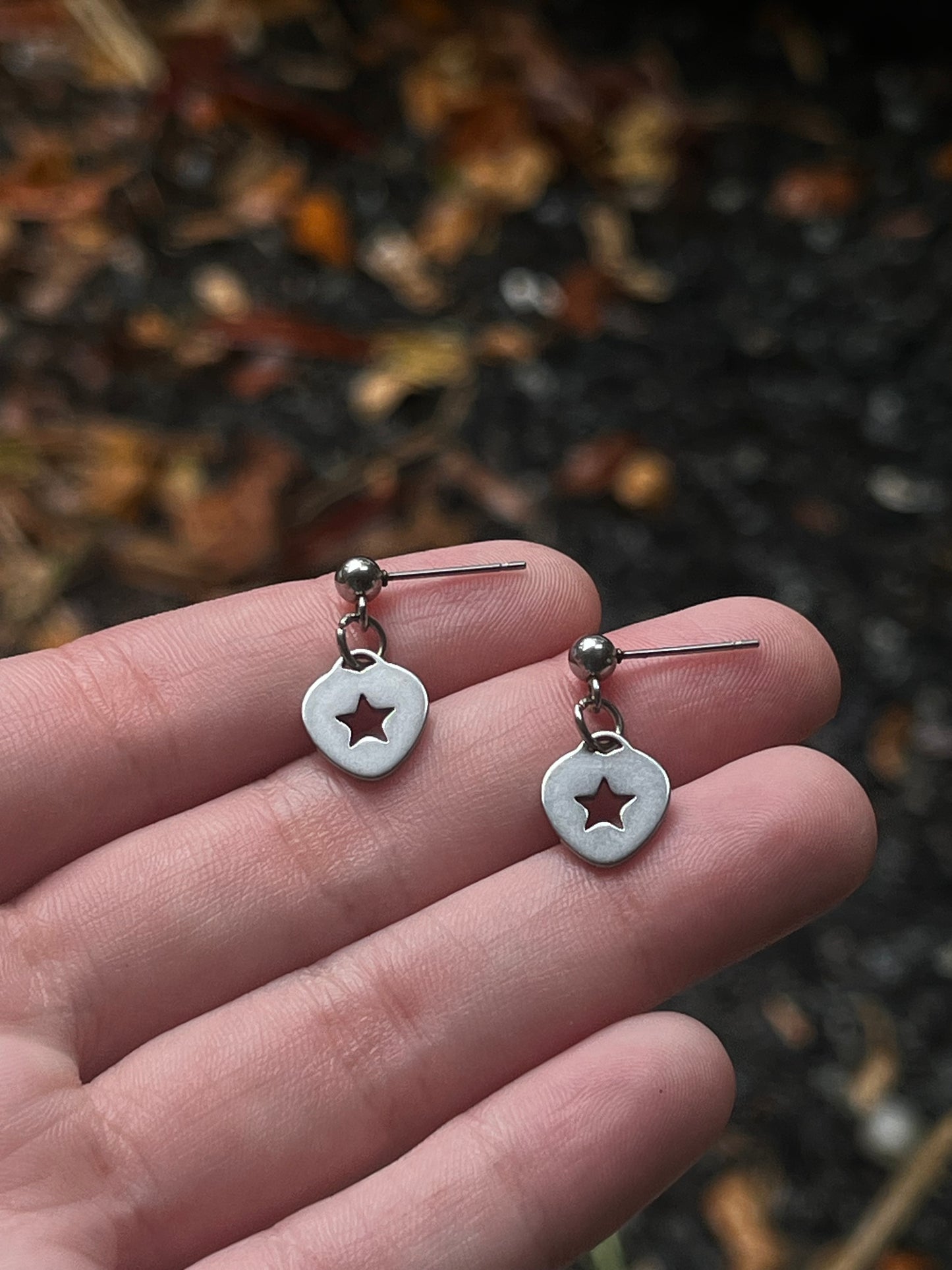 Guitar Pick Star Stud Earrings