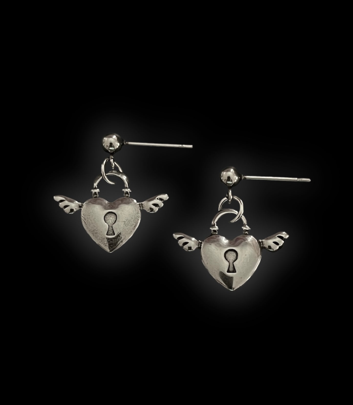 Flying Heart Stud Earrings