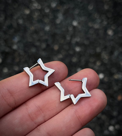 Star Hoop Earrings