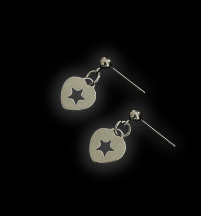 Guitar Pick Star Stud Earrings