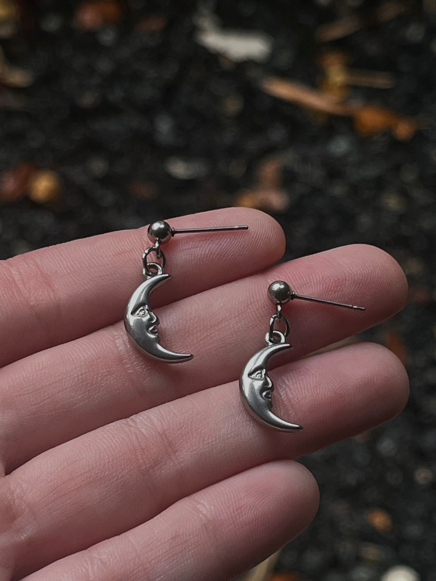 Moon Stud Earrings