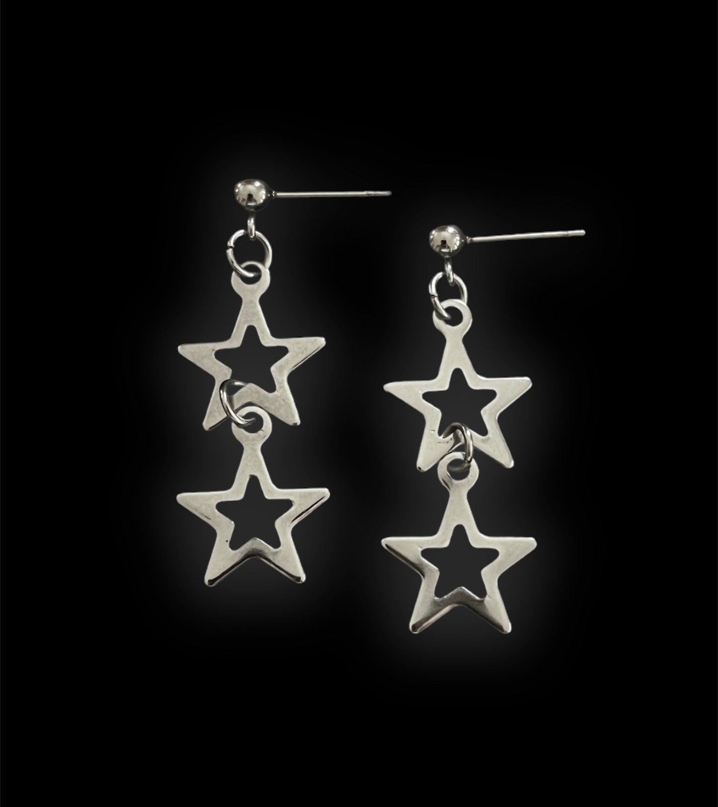 Double Star Stud Earrings