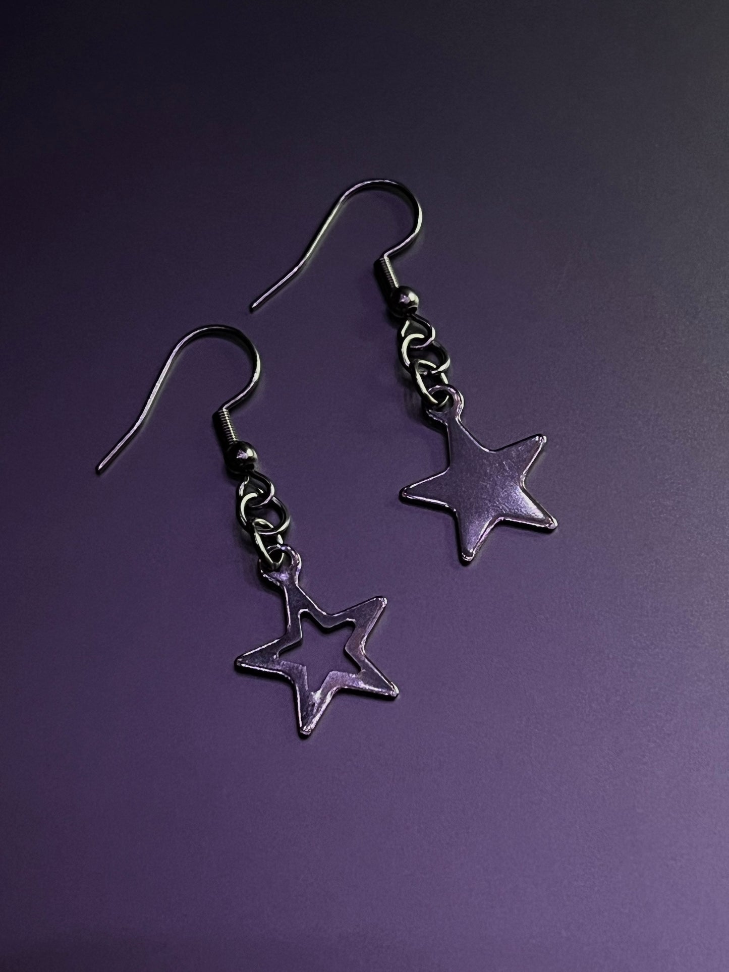 Mismatch Star Hook Earrings