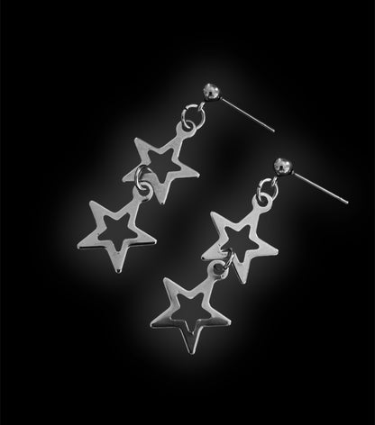 Double Star Stud Earrings