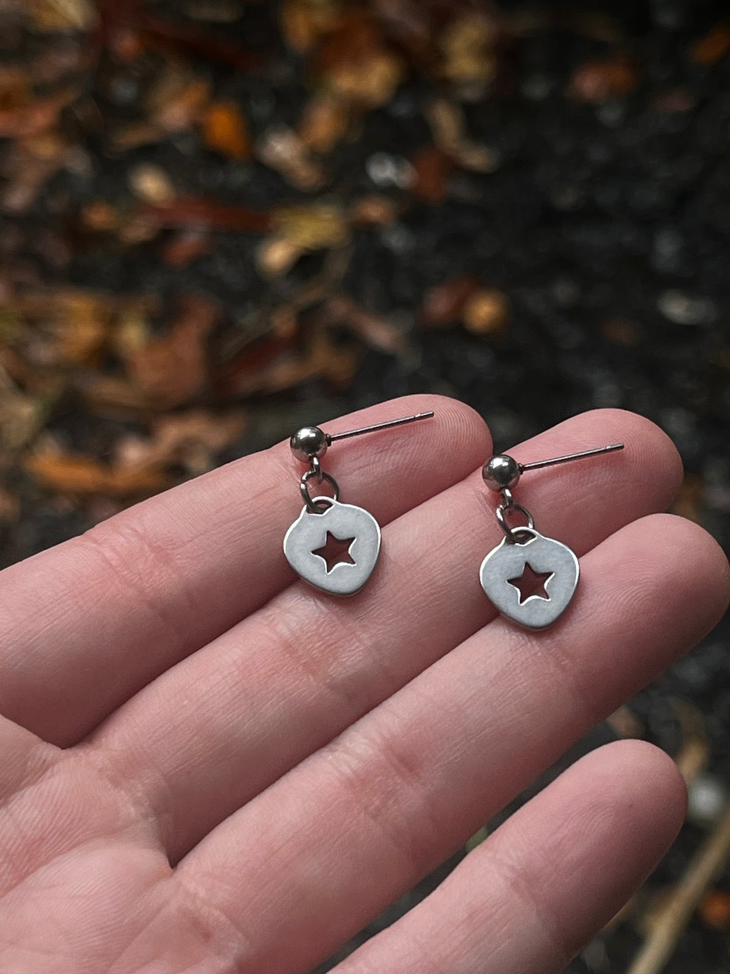 Guitar Pick Star Stud Earrings