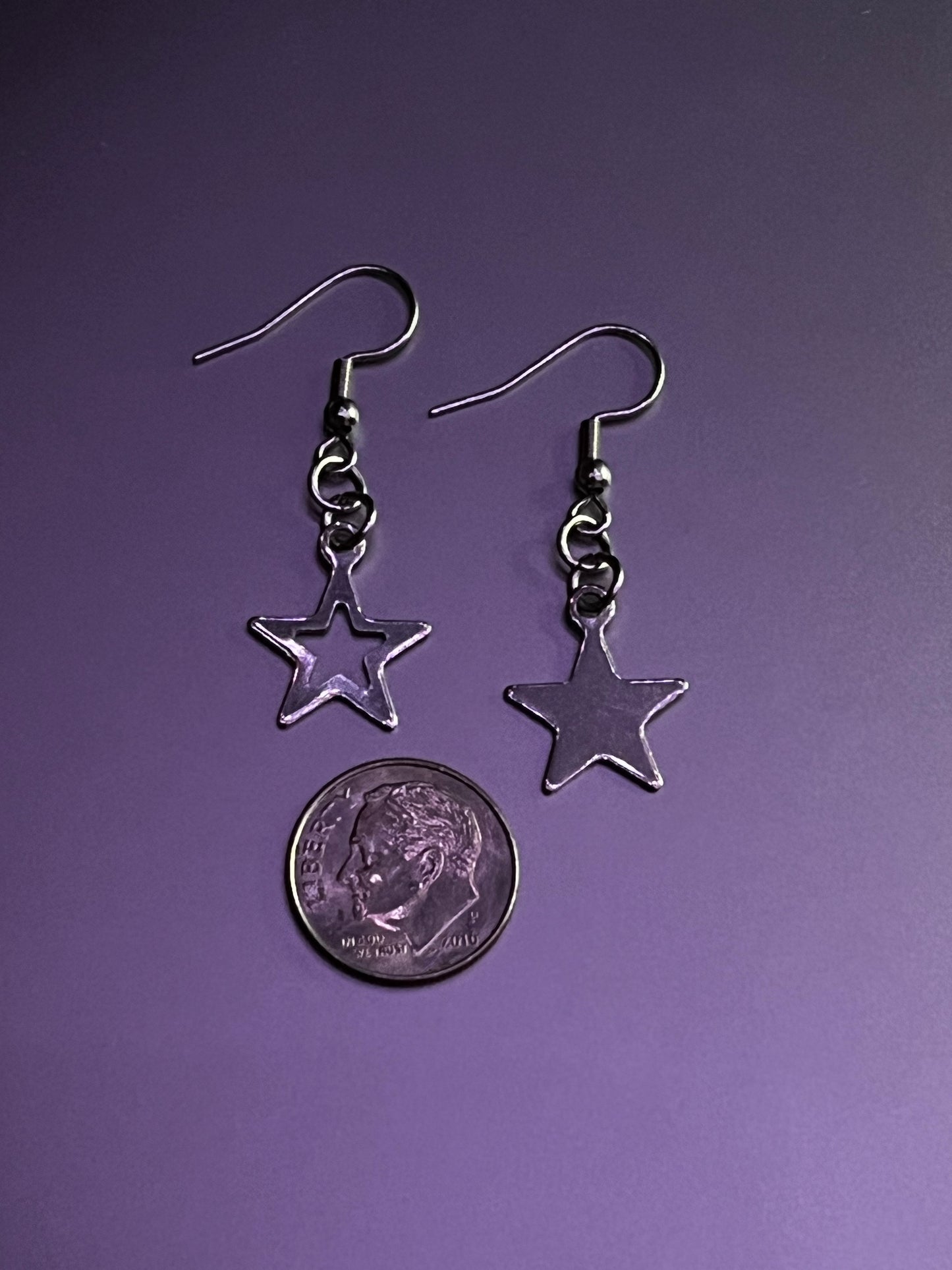 Mismatch Star Hook Earrings