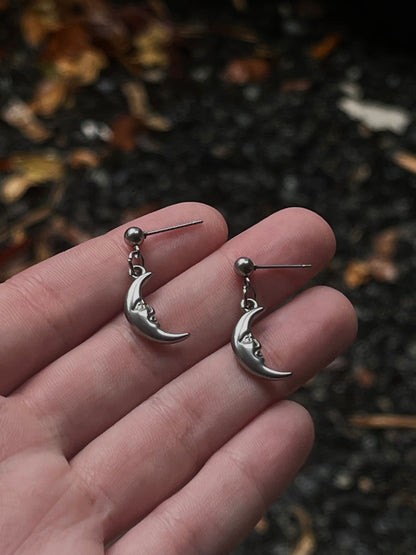 Moon Stud Earrings