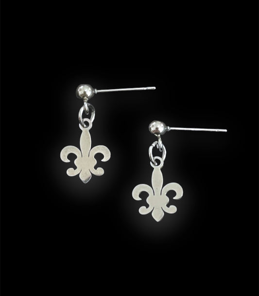 Fleur De Lis Stud Earrings