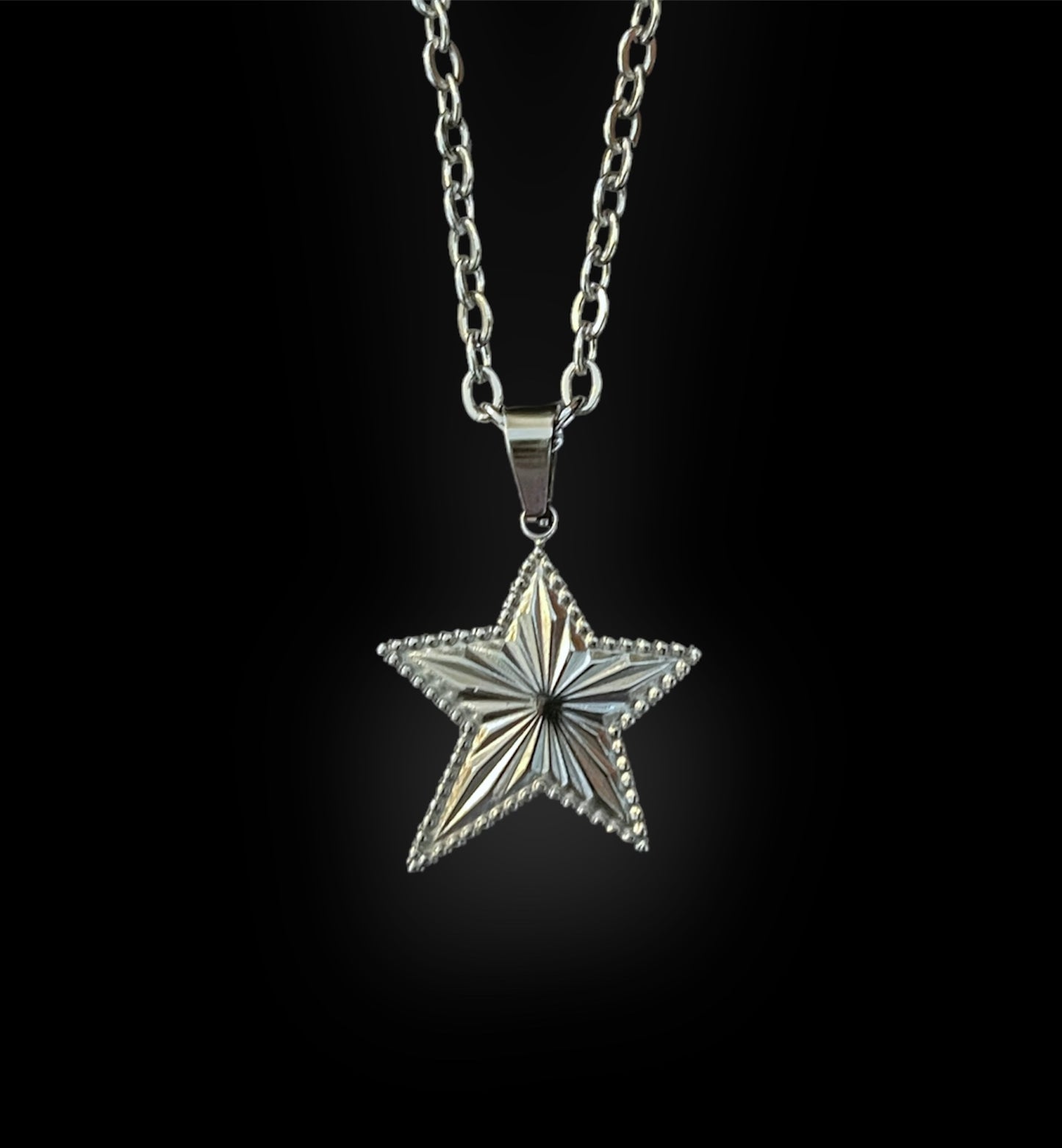 Textured Distorted Star Necklace