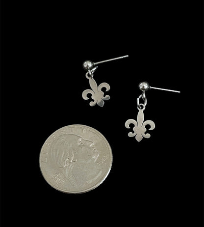 Fleur De Lis Stud Earrings