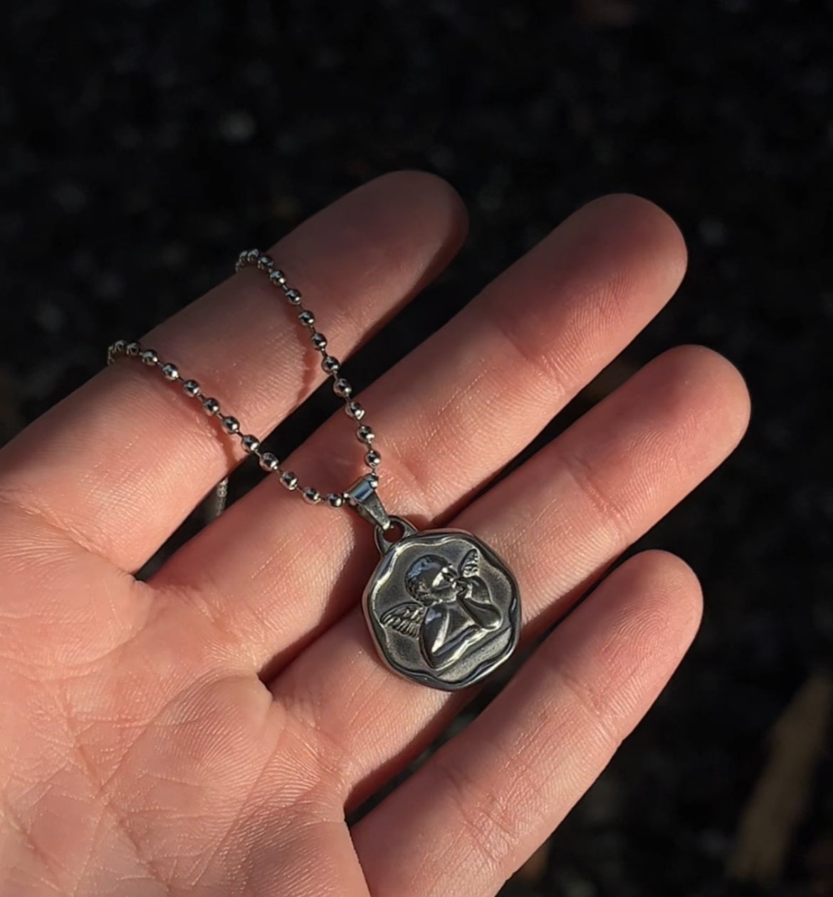 Angel Circle Pendant Necklace