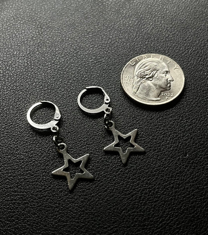 Cutout Star Hoops