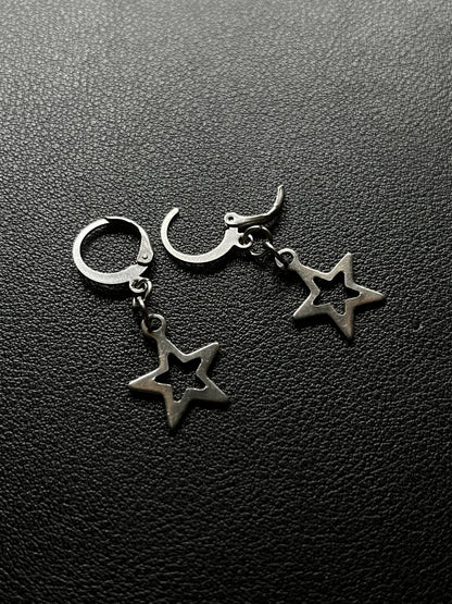 Cutout Star Hoops