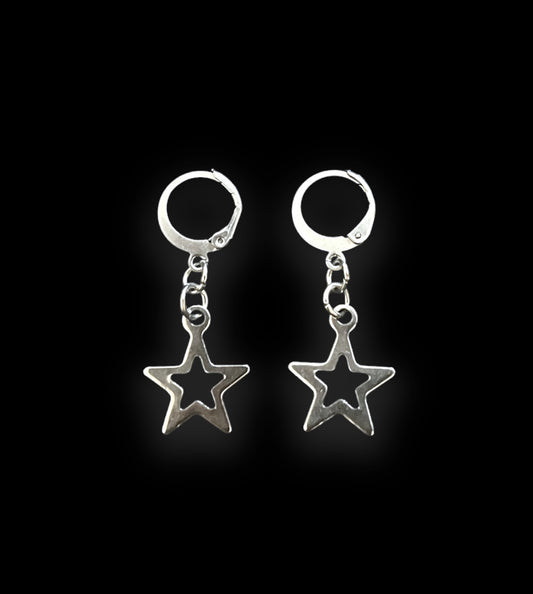 Cutout Star Hoops