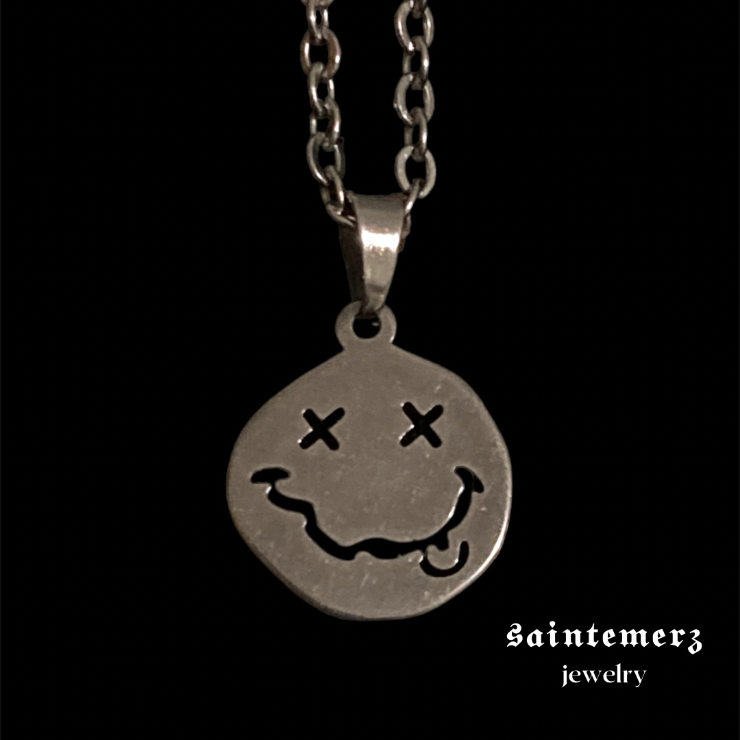 Melty Smiley Face Necklace