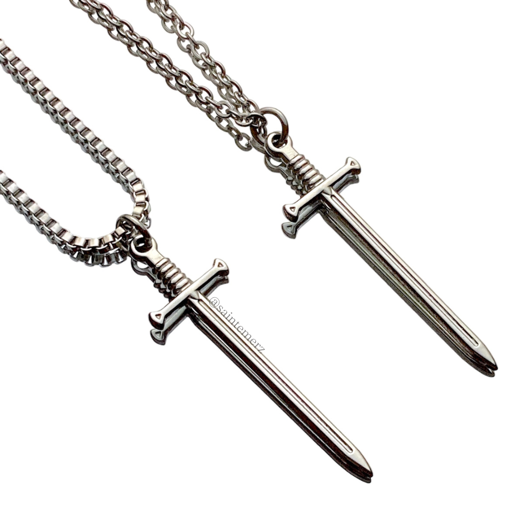 Faux Long Dagger Necklace