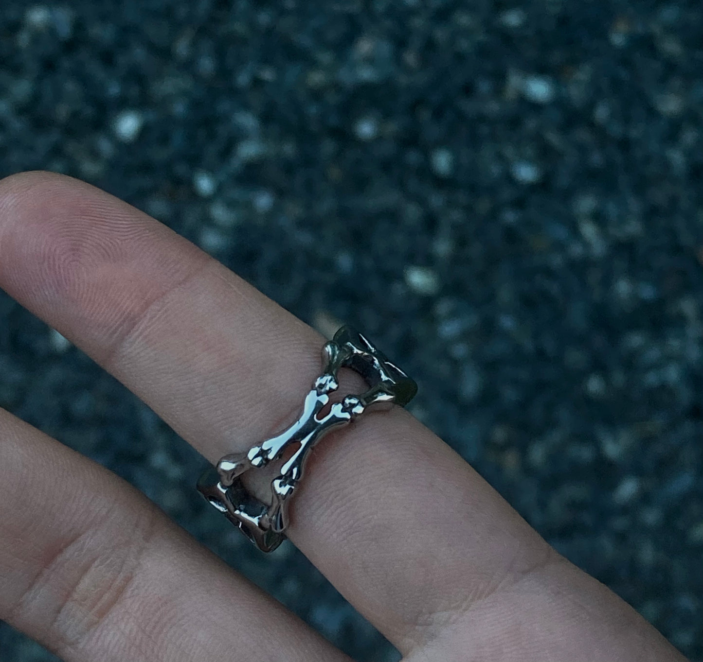 Skeleton Ring Red Rhinestone