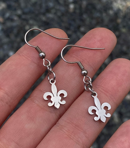 Fleur De Lis Hook Earrings