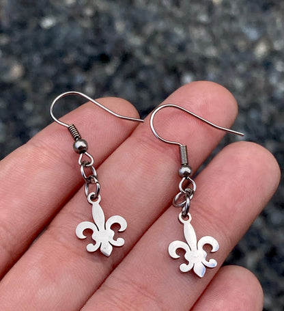 Fleur De Lis Hook Earrings